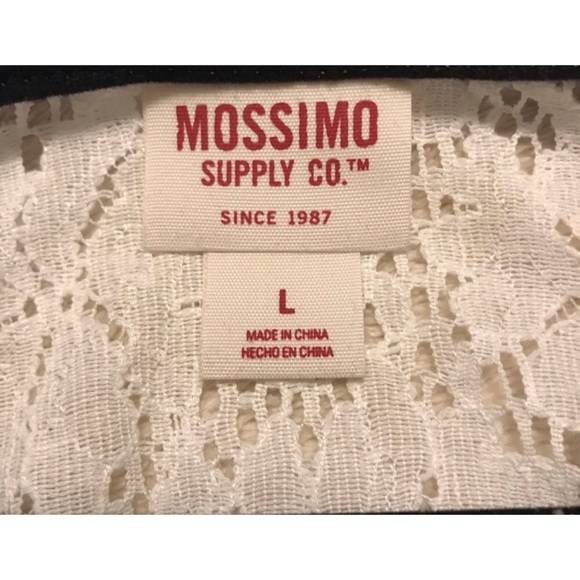 Mossimo Lace Crop Tee L - Picture 8 of 9